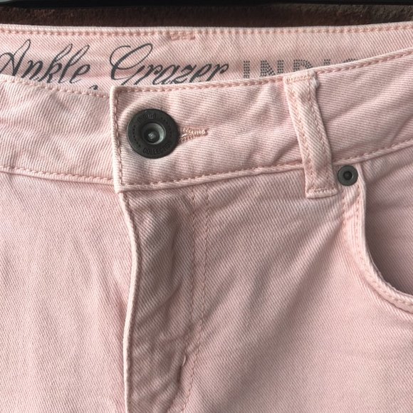 Marks & Spencer Light Dusted Pink Mid Rise Straight Leg Ankle Grazer Pants - Picture 6 of 14